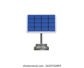 Solar-Panel-Symbol 3D-Illustration rendern