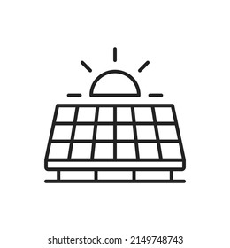 Solar panel icon. Solar cell. High quality black vector illustration.