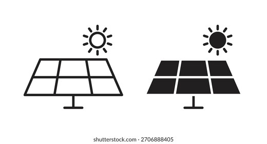 Icono del panel solar colección. iconos simples modernos para el Web