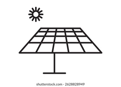 solar panel icon  . Solar panel collection icon set ecology battery supply from sun for electricity vector illustration design. 