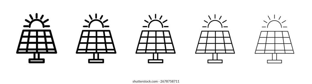 Design, Logo, App, Benutzeroberfläche, Solarpanel-Symbol. Vektorgrafik, EPS