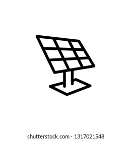 Solar panel icon design outline style, editable stroke, vector, eps10 