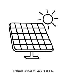 solar panel icon design. renewable energy sign and symbol.