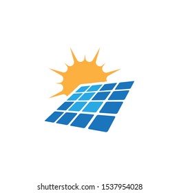 Solar panel icon design template vector isolated
