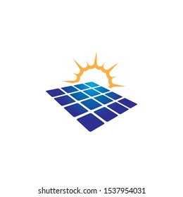 Solar panel icon design template vector isolated