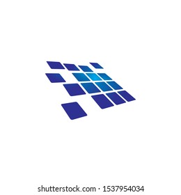 Solar panel icon design template vector isolated