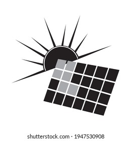 Solar panel icon design template vector isolated