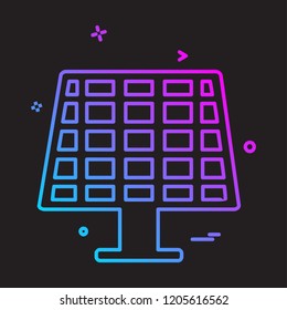 Solar panel icon design vector