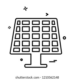 Solar panel icon design vector