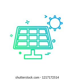 Solar panel icon design vector
