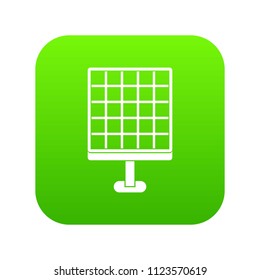 Solar panel icon digital green for any design isolated on white vector illustration