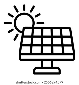 Solar Panel Icon Element For Design