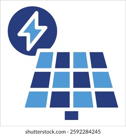 Solar Panel Icon Element For Design