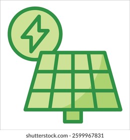 Solar Panel Icon Element For Design