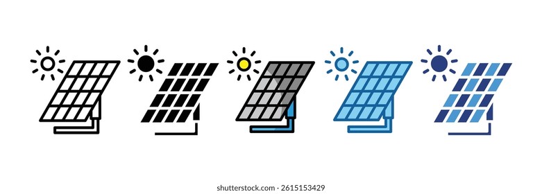 Solar Panel Icon Element For Design