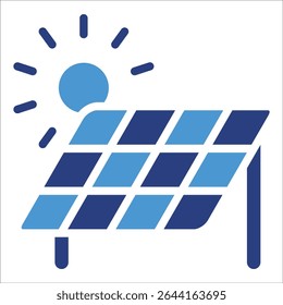 Solar Panel Icon Element For Design