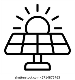 Elemento del icono del panel solar para el diseño