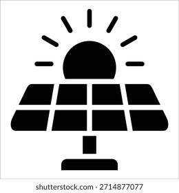 Elemento del icono del panel solar para el diseño