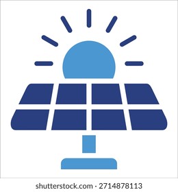 Elemento del icono del panel solar para el diseño