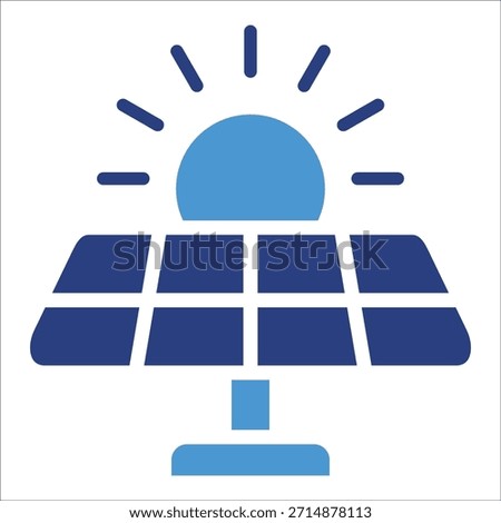 Solar Panel Icon Element For Design