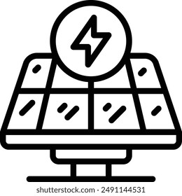 Solar Panel Icon.  Solar Energy Icon