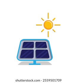 solar panel icon.  solar energy framework. green energy icon. Collection of renewable energy, ecology and green electricity icons. colored flat design style. vector design