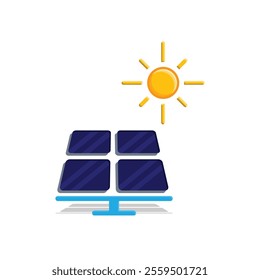 solar panel icon.  solar energy framework. green energy icon. Collection of renewable energy, ecology and green electricity icons. colored flat design style. vector design