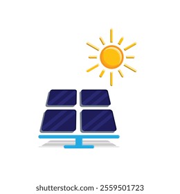 solar panel icon.  solar energy framework. green energy icon. Collection of renewable energy, ecology and green electricity icons. colored flat design style. vector design