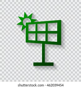 Solar panel icon. Solar energy vector illustration