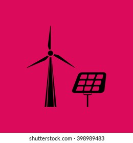 Solar Panel icon. Eps-10.
