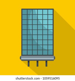 Solar panel icon. Flat illustration of solar panel vector icon for web
