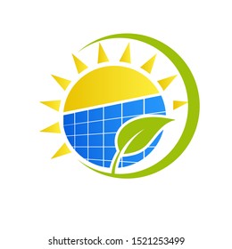 Solar panel icon. Flat illustration of solar panel icon for web