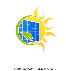 Solar Panel Icon Flat Illustration Solar Stock Vector (Royalty Free ...