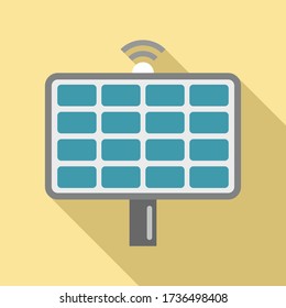 Solar panel icon. Flat illustration of solar panel vector icon for web design