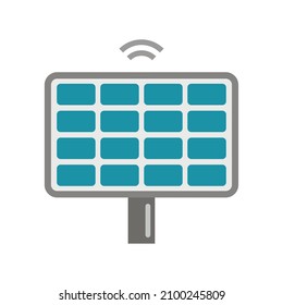 Icono del panel solar. Ilustración plana del icono del vector del panel solar aislado en fondo blanco
