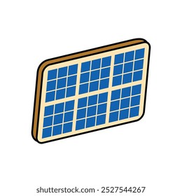 Solar panel icon. Flat illustration of solar panel  icon for web design. design element illustration of eternal energy sources, will not run out. Energy sources with solar power