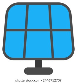 Solar panel icon with flat style. Suitable for website design, logo, app and UI.