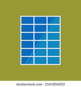 Solar panel icon in flat style isolated. Vector illustration