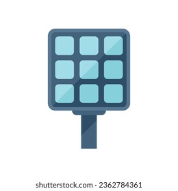 Solar panel icon flat vector. Digital home. Money care isolated