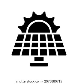 Solar Panel Icon, Glyph style icon vector illustration, Suitable for website, mobile app, print, presentation, infographic and any other project.