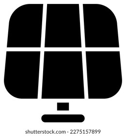 solar panel icon with glyph style and 64 px base. Suitable for website design, logo, app, ui and etc.