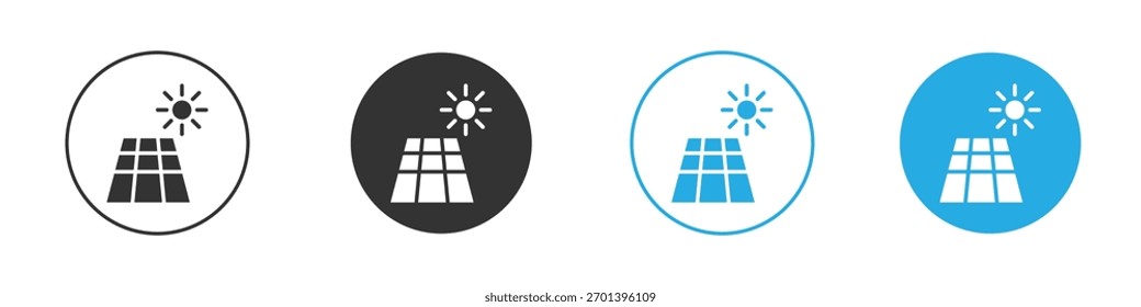 Solar panel icon. Graphic icon design template