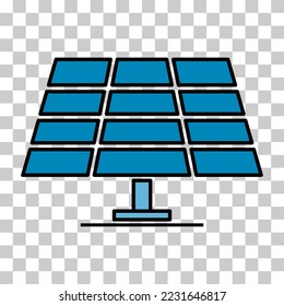 Solar panel icon, green power technology, ecology alternative energy vector illustration .