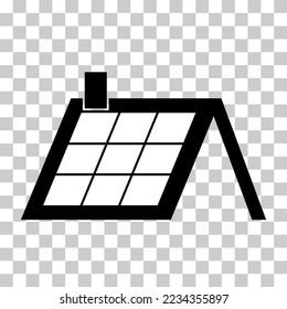 Solar panel icon, green power technology, ecology alternative energy vector illustration .