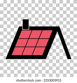 Solar panel icon, green power technology, ecology alternative energy vector illustration .