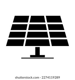 Solar panel icon, green power technology, ecology alternative energy vector illustration .