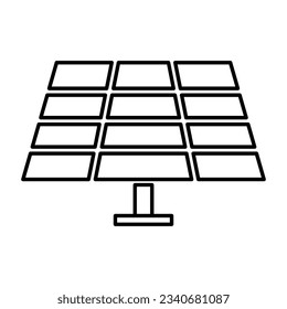 Solar panel icon, green power technology, ecology alternative energy vector illustration .