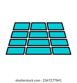 Solar panel icon, green power technology, ecology alternative energy vector illustration .