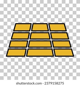 Solar panel icon, green power technology, ecology alternative energy vector illustration .