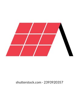 Solar panel icon, green power technology, ecology alternative energy vector illustration .
